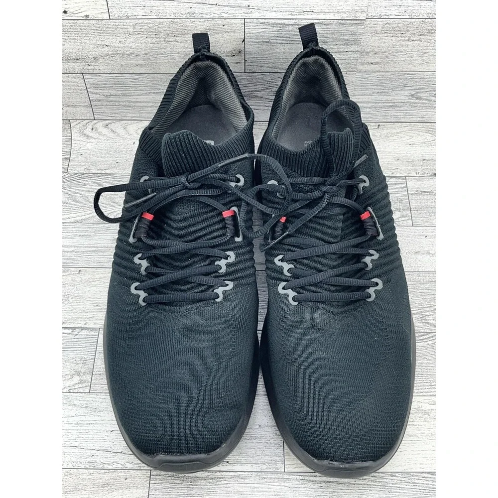 FootJoy‎ Flex XP Shoes Mens Size 12 Black Knit Waterproof Golf Sneakers 56271